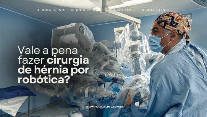 Vale a pena fazer cirurgia de hérnia por robótica? 1 Cirurgião em sala operatória opera sistema robótico durante procedimento minimamente invasivo.