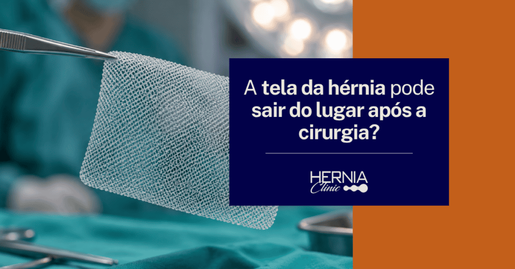 Arte sobre tela de hérnia após cirurgia